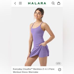 HALARA Workout Dress in “Paisley Purple” in size S